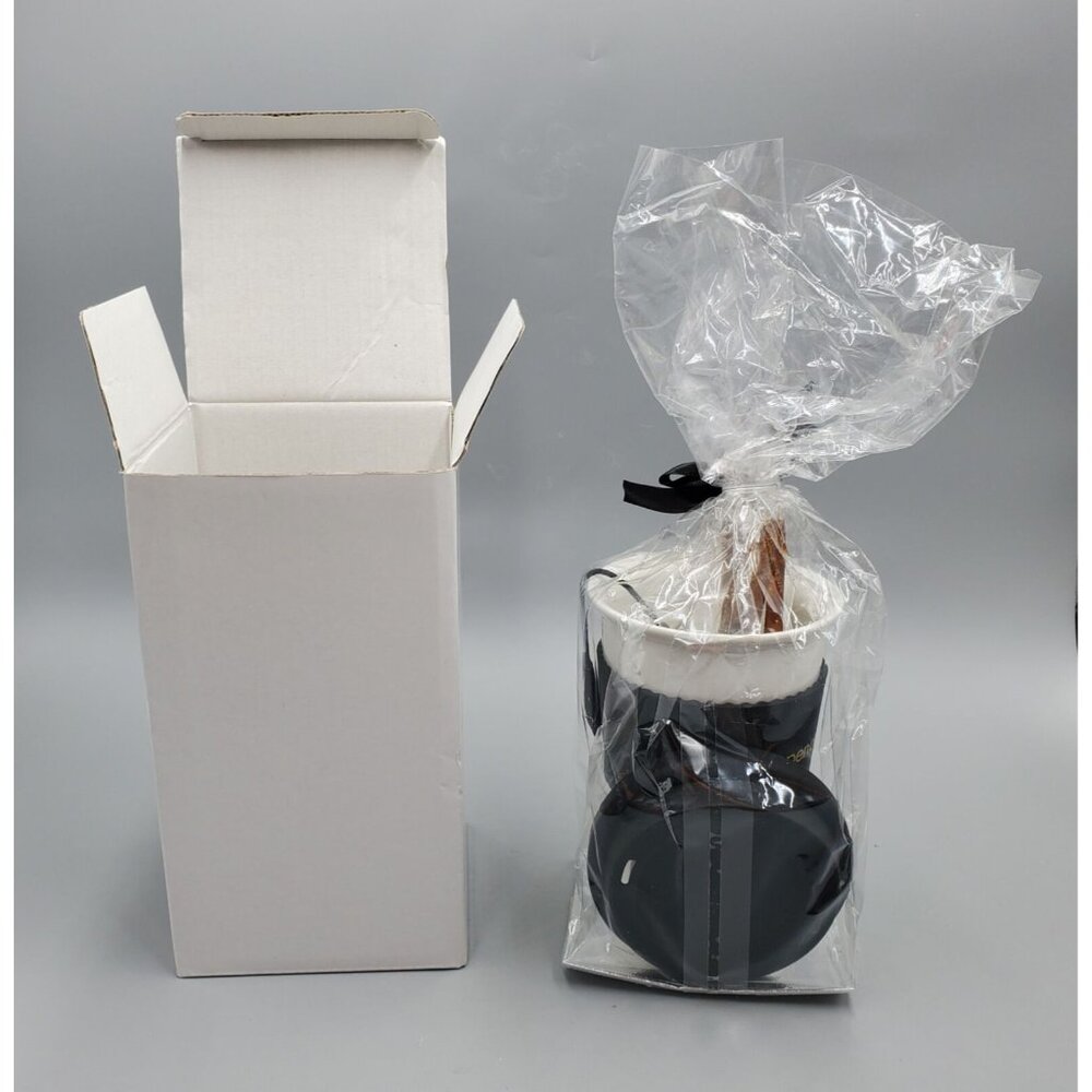 2021 eBay Open Online Ceramic Travel Mug with Rubber Top Sleeve Teabags Cinnamon